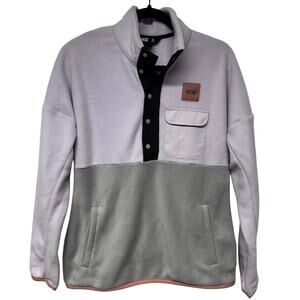 Picture Organic Arcca 1/4 Snap Fleece Sweatshirt Gray Lavender Womens Size Large